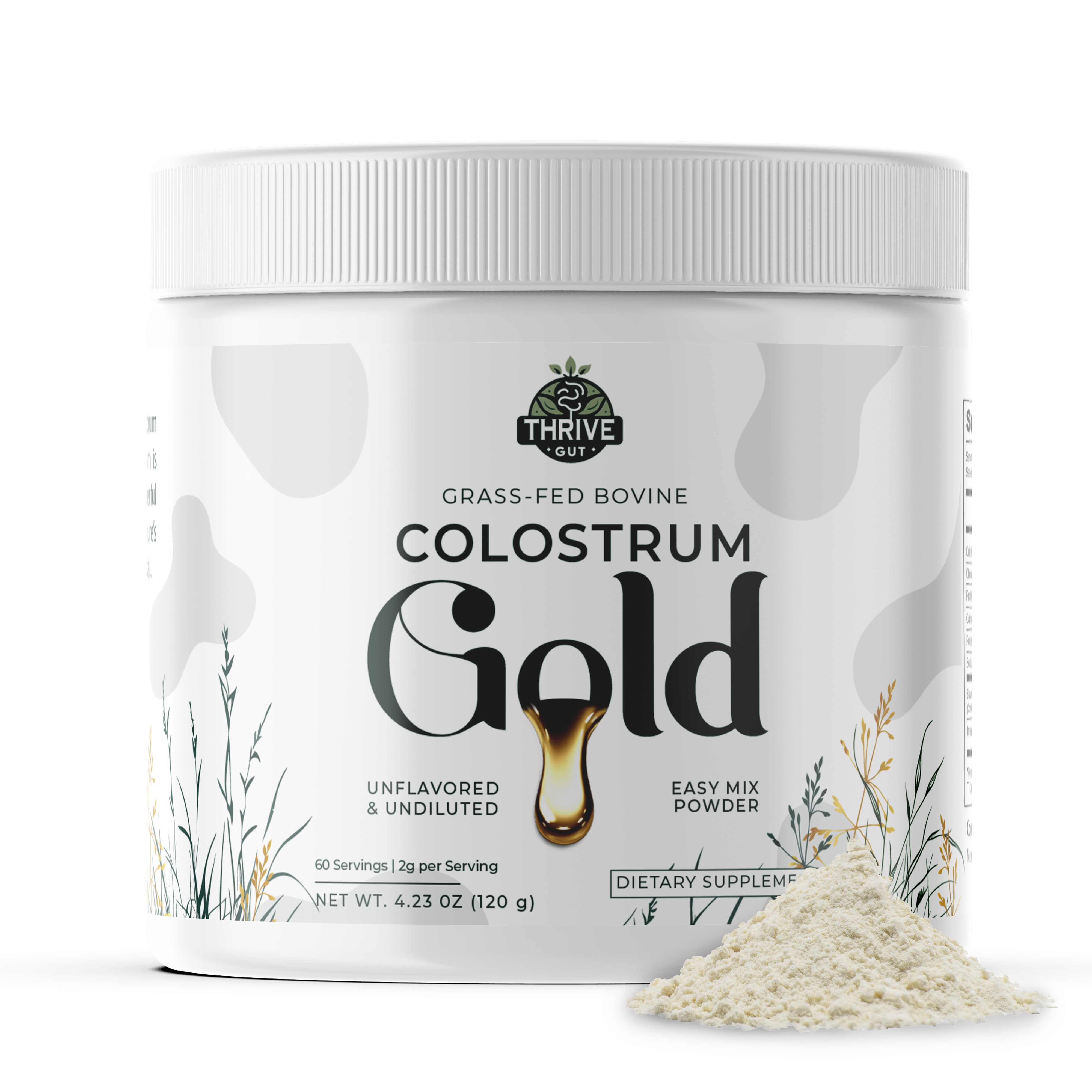 1 Bottle of Colostrum Gold - Pure, Grass-Fed Bovine Colostrum Powder (Single Bottle)